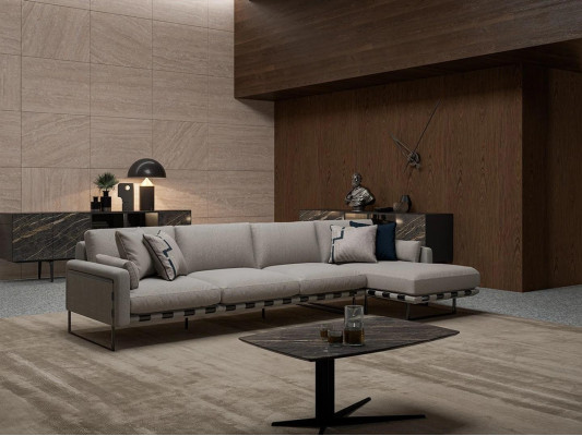 Living room Upholstery Textile Upholstered Sofa L-shape Furnishings Luxury Designer Furniture
