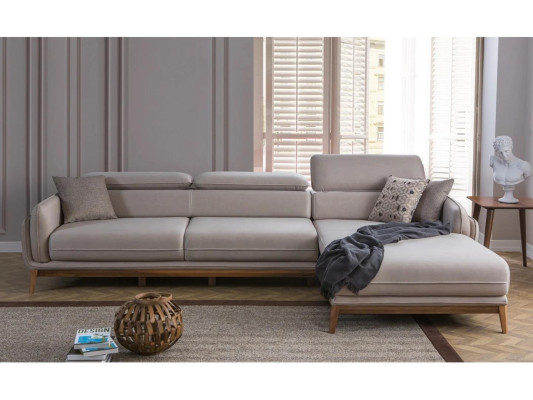 Living room Furnishings Designer Gray Corner sofa L-shape Sofa Couch Upholstered furniture
