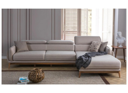 Living room Furnishings Designer Gray Corner sofa L-shape Sofa Couch Upholstered furniture