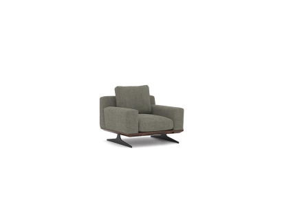 Luxury Designer Armchair Modern Upholstered Chair Furnishings Gray Textile Seat new