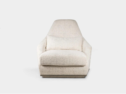 Upholstered furniture White Armchair Luxury Seat Furniture Living room Modern Design