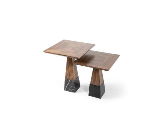 2x side table Wood Coffee table Living room Luxury Design Furniture Furnishings