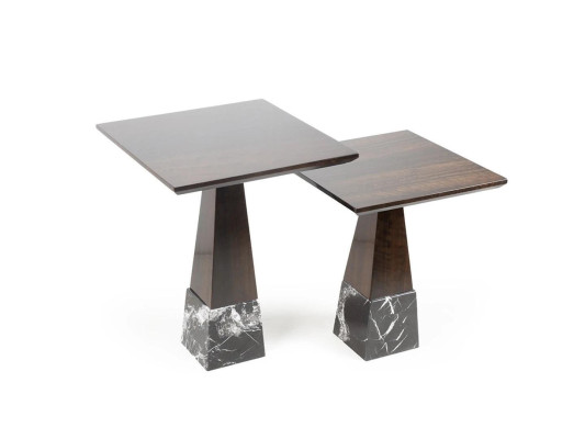 Brown 2x side table Living room Set Complete Coffee table Coffee table