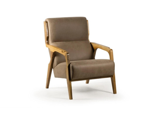 Design Gray Armchair Living room Upholstery Leather Luxury Seat Upholstered furniture