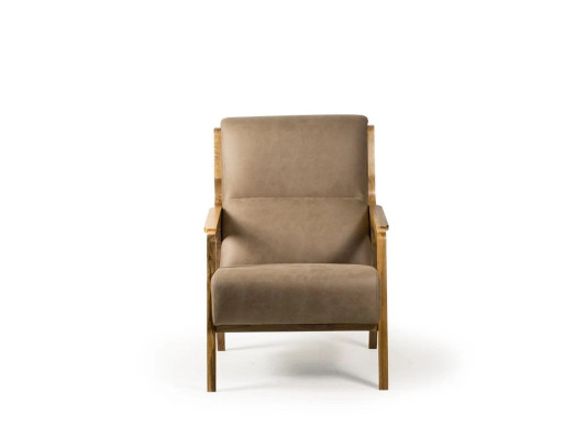 Design Gray Armchair Living room Upholstery Leather Luxury Seat Upholstered furniture