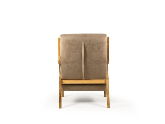 Design Gray Armchair Living room Upholstery Leather Luxury Seat Upholstered furniture