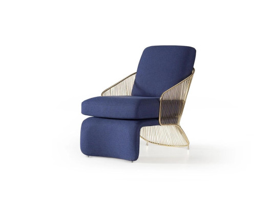 Blue Seat Furniture Luxury Armchair Furnishings Living room Designer Upholstered furniture
