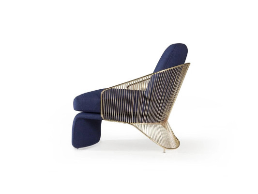 Blue Seat Furniture Luxury Armchair Furnishings Living room Designer Upholstered furniture