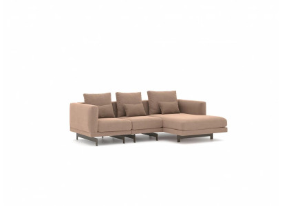 Designer Furniture Beige Corner Suite Upholstered furniture Living room Sofa Couch