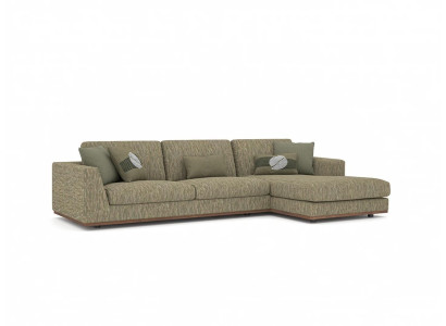 Green Corner sofa L-shape Living room Upholstered furniture Modern Textile Sofa Couch