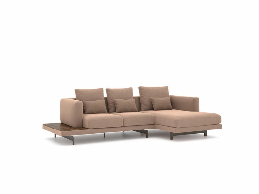 Upholstered furniture Corner sofa L-shape Beige Designer Furniture Corner Suite Living room