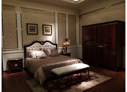 Double bed bed marriage bed design luxury luxur beds baroque rococo antique style leather