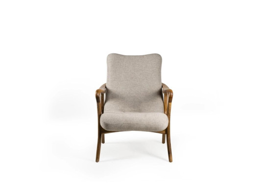 Living room Armchair Couch Seat Modern Wood Design Textile Upholstered Armchair new