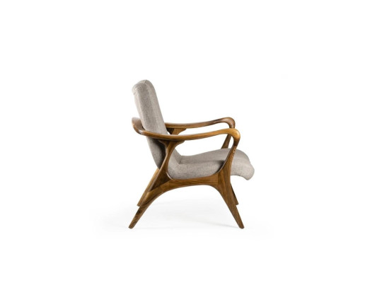 Living room Armchair Couch Seat Modern Wood Design Textile Upholstered Armchair new
