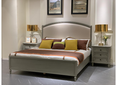 Bedroom Set Bed + 2x Bedside table Chest of drawers Beds Double bed Furniture 3pcs. Wood