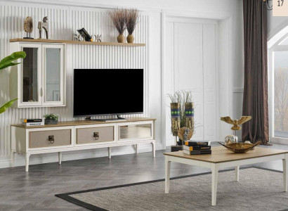 Wall unit tv Sideboard Set Suite Chest of drawers Coffee table Living room 2pcs