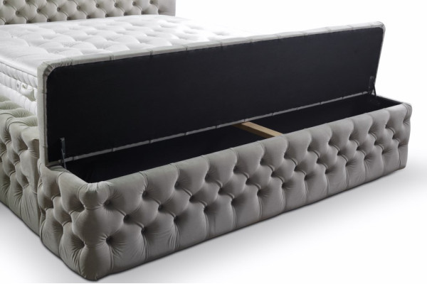 Chesterfield Double Hotel Beds Sleep Room Leather Modern Bed Upholstery