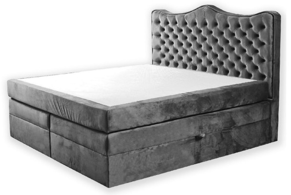 Box spring bed Beds Upholstery Bed Hotel Leather Textile Fabric 180x200cm Velvet Furniture