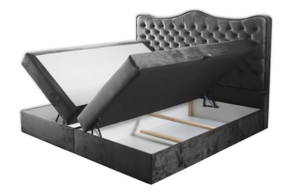 Box spring bed Beds Upholstery Bed Hotel Leather Textile Fabric 180x200cm Velvet Furniture