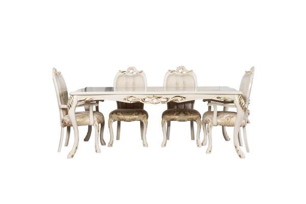 Classic r Dining table Beige Design Table Wood Tables Furniture Living room