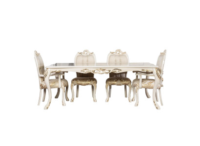 Classic r Dining table Beige Design Table Wood Tables Furniture Living room