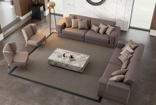 Italian Style Furniture Big Sofa Couch 4 Seater Living room Luxury Furniture