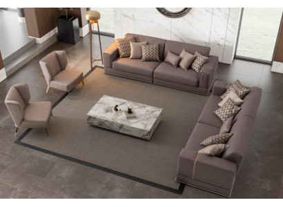 Italian Style Furniture Big Sofa Couch 4 Seater Living room Luxury Furniture