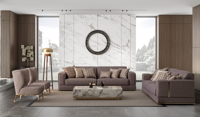 Italian Style Furniture Big Sofa Couch 4 Seater Living room Luxury Furniture