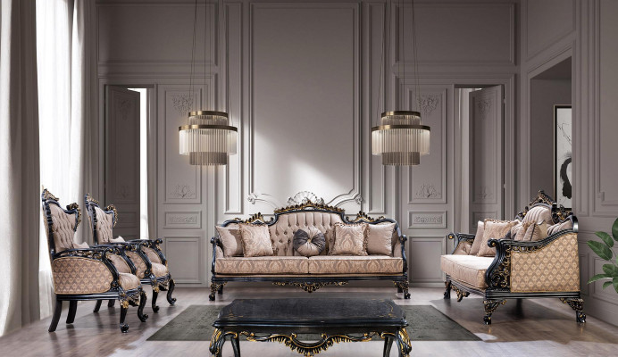 Luxury sofa set 3+3+1+1 seater classic set design sofa upholstery couch new