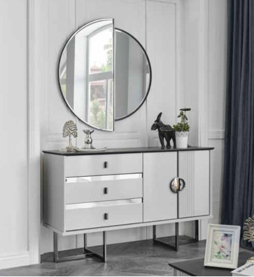 Sideboard Chests of drawers Set Italian Furniture 2pcs. Wardrobe Wood Chest of drawers with Mirror