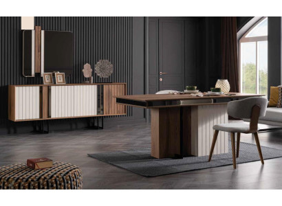 Chest of drawers with doors designer luxury wood brown Chest of drawers modern wardrobe new