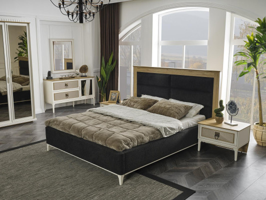 Double bed Bed Upholstery Beds Furnishings Furniture Bed frame Fabric