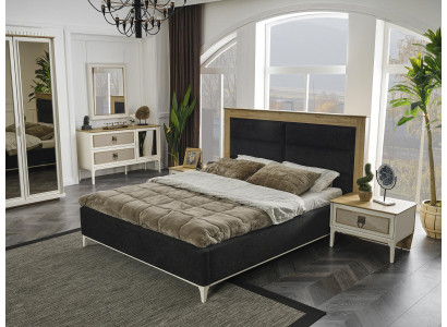 Double bed Bed Upholstery Beds Furnishings Furniture Bed frame Fabric