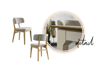 Chair Dining room Armchair Chairs Wood Beige Single Seater Modern Armchair