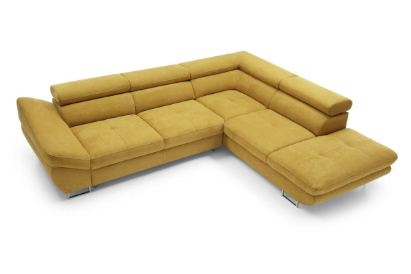 Corner Couch Sets L-shape Sofa Soft Upholstery Living Area Furniture Textile Yellow new
