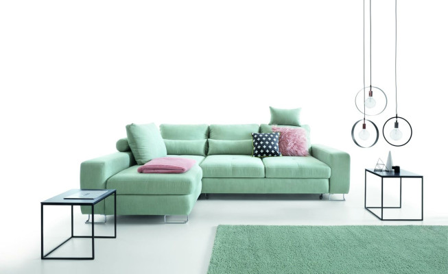 Living room Textile L-shape Sofas Sofas Corner Corner sofa Couch Upholstered furniture