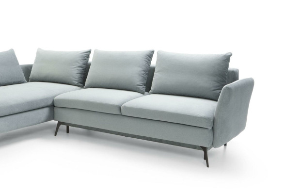 Living room Green Furniture Textile Sofas Corner sofa L-shape Couch Upholstered furniture