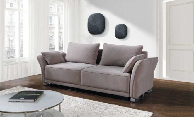 3 Seat Sofa Couch Textile Upholstery Fabric Suite Sofa bed Bed function new