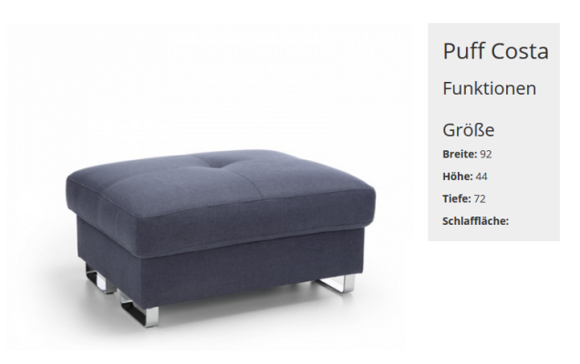 XXL Footstool Club Lounge Stool Leather Textile Ottoman Designer Pufa new