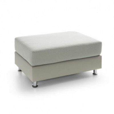 XXL Club Footstool Club Lounge Stool Leather Textile Ottoman Designer Pufa