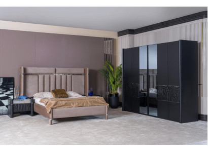 Bedroom Set Complete Bed + 2x Bedside tables + Wardrobe 4 pieces.