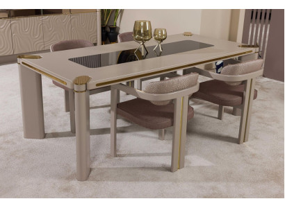 Dining room Set 4x Chairs Dining table Set Dining room Designer Wood Chairs Suite new