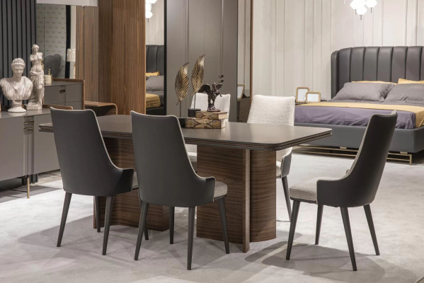Dining room set luxury 6x chairs dining table dining set suite armchairs modern