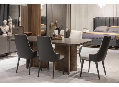 Dining room set luxury 6x chairs dining table dining set suite armchairs modern