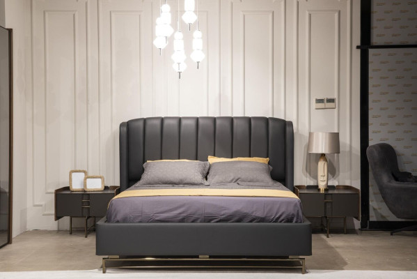 Modern Bedroom Set Bed + 2x Bedside tables Design Furniture 3 pcs EU