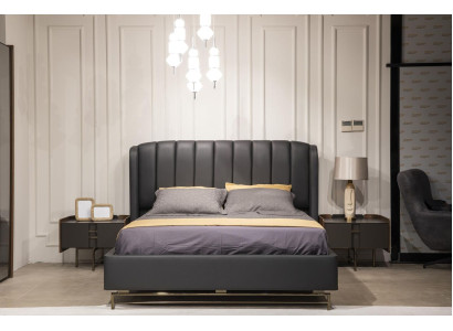 Modern Bedroom Set Bed + 2x Bedside tables Design Furniture 3 pcs EU