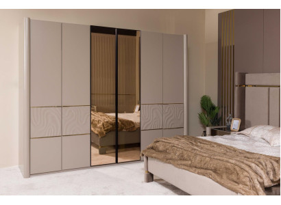 Wardrobe Wardrobe Luxury Bedroom Cabinets Furniture Taupe Wood