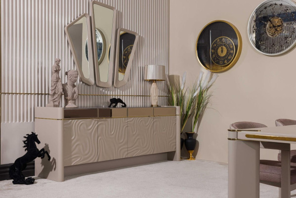 Sideboard Sideboard Luxury Suite Chest of drawers Wood Chests of drawers Modern 225cm