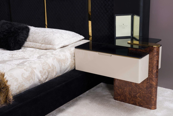 Bedroom Set Bed 2x Bedside tables Wardrobe Chest of drawers Design Furniture