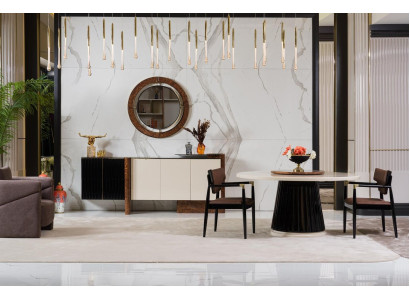 Dining room Set 4x Chairs Dining table Set Dining room Designer Wood Chairs Suite